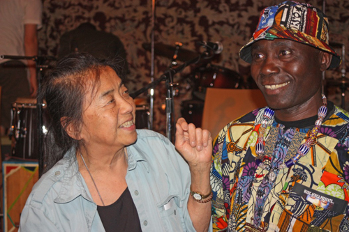 © Copyright 2013, Ruth Lor Malloy. Ruth Malloy at Afrofest, with musician Njacko Backo, who teaches African music in Toronto’s schools.