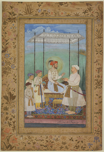 Shah Jahan, His Sons and Asaf Khan. Probably Agra, India. ca 1628.  35.5 X 35.3 cm. AKM124. Courtesy Aga Khan Museum. 