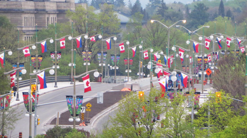 Flags of Philippines and Canada.  Copyright ©2015 Ruth Lor Malloy