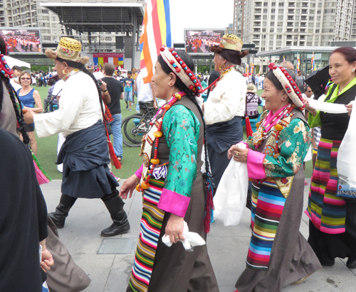 Tibetans in parade.  Copyright ©2015 Ruth Lor Malloy