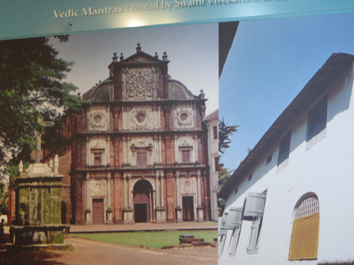 Church in Goa. Jewish  synagogue in  Cochin, India. Symbols of different faiths leading to the same end.