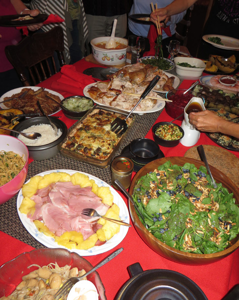 Chinese-Canadian Potluck Thanksgiving Dinner. Image Copyright ©2016 Ruth Lor Malloy