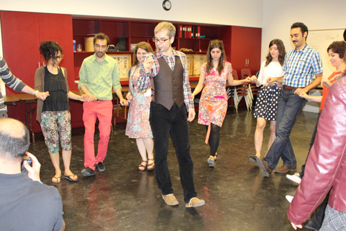 Azeri dance lesson with Araz Dance & Music Company. Copyright ©2014 Ruth Lor Malloy   