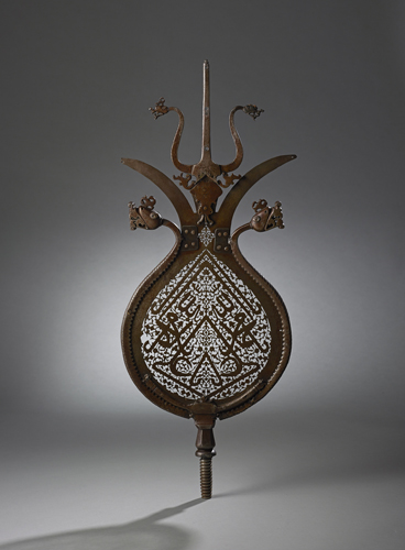Alam or Processional Standard. From Iran or India 16th century. Pierced steel. 82 X 32.5 cm. AKM679. Image courtesy Aga Khan Museum.