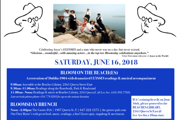 826.  June 16 – Bloomsday in Toronto and Dublin – a Story – 2018